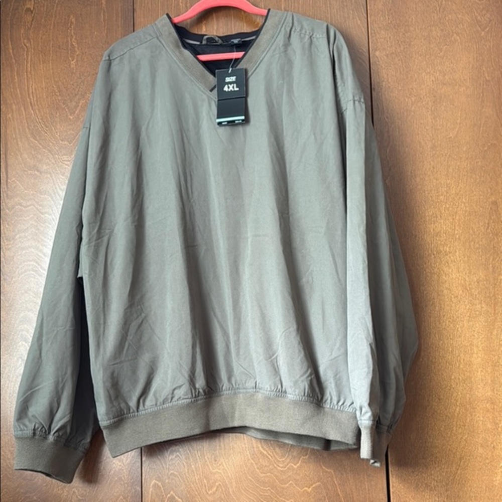 River’s End NWT Olive Green V-Neck Pullover Jacket. Mesh Lined  4X Ret $80